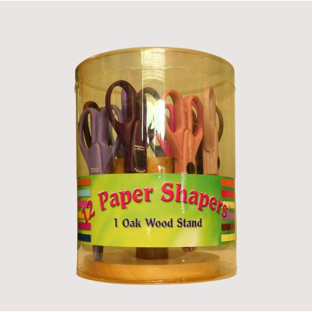 10 Paper Shapers Wood Stand Decorative Scissors Arts Crafts Scrapbook - Picture 11 of 13